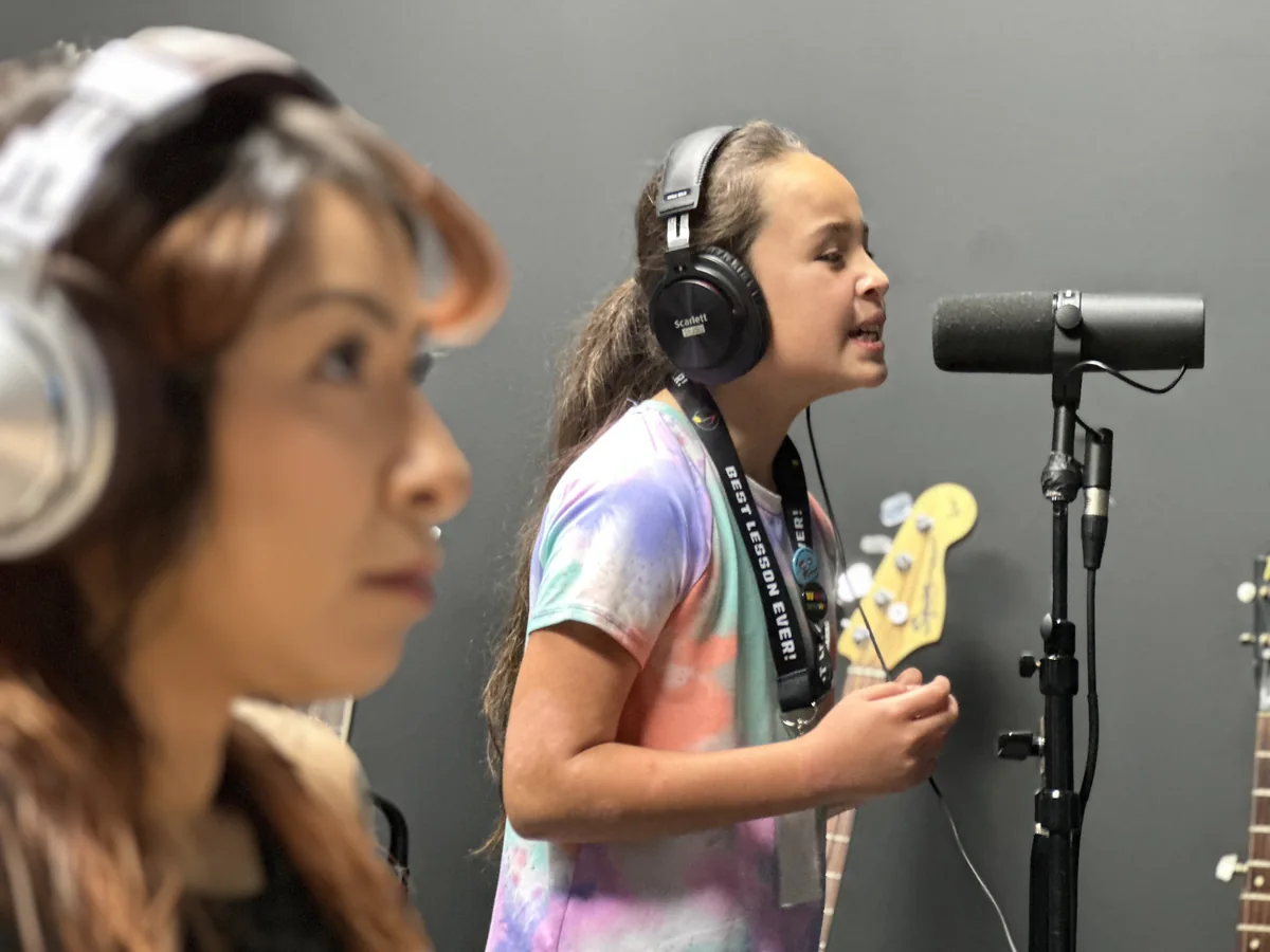 BLE students recording music together